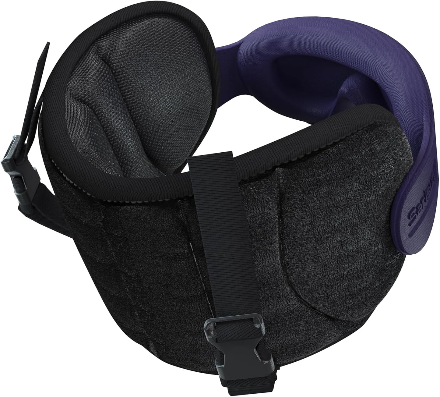 SARISUN Travel Pillows for Airplanes, 360° Support Headrest Pillow with Eye Mask for Sleeping, Travel Airplane Pillow for Long Flights Car Road Trip, Travel Accessories Stop Bobblehead, Black