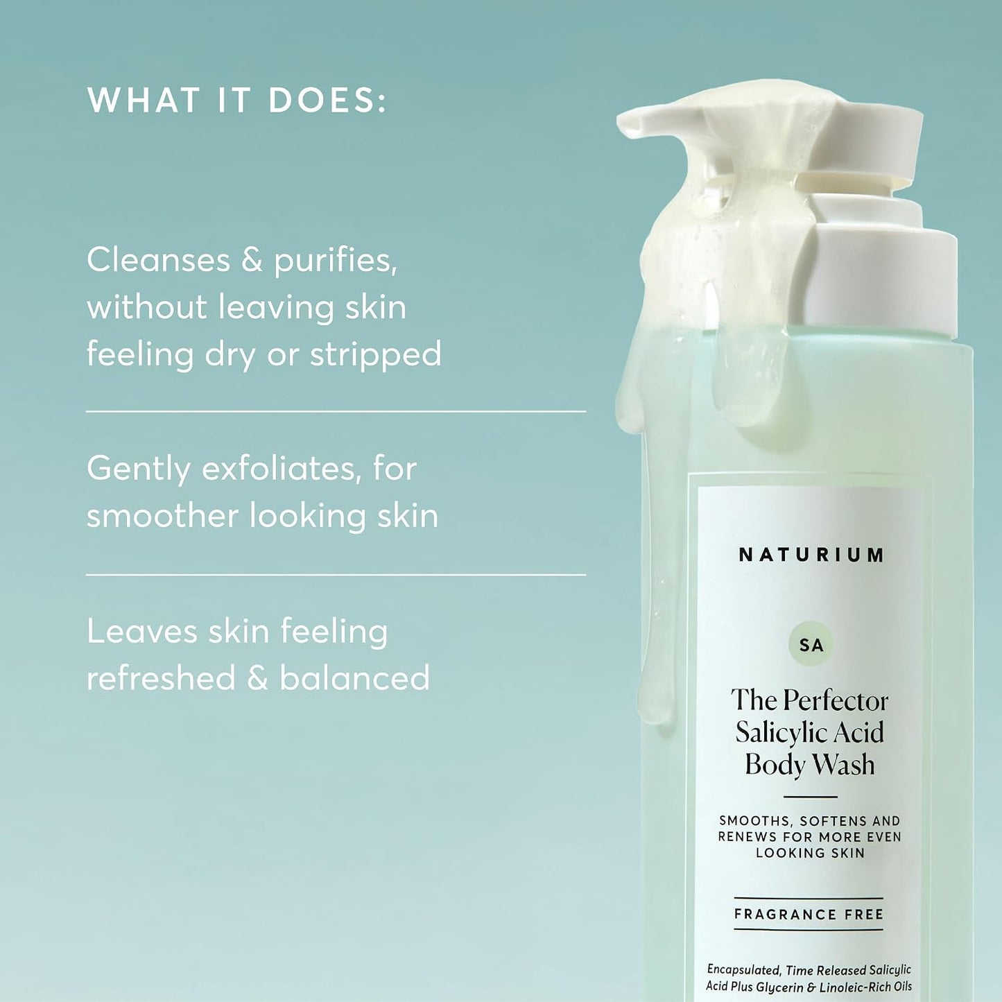 Naturium The Smoother Glycolic Acid Exfoliating Body Wash, Soft & Smoothing Cleanser, 16.9 oz