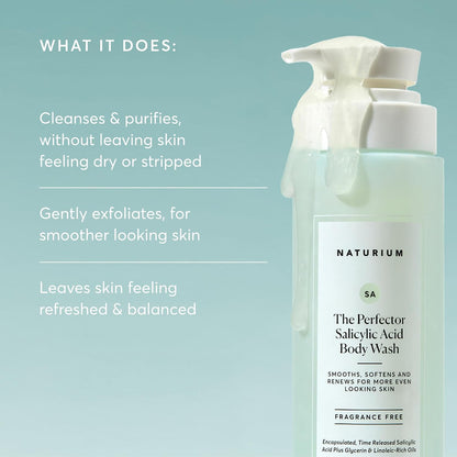 Naturium The Smoother Glycolic Acid Exfoliating Body Wash, Soft & Smoothing Cleanser, 16.9 oz