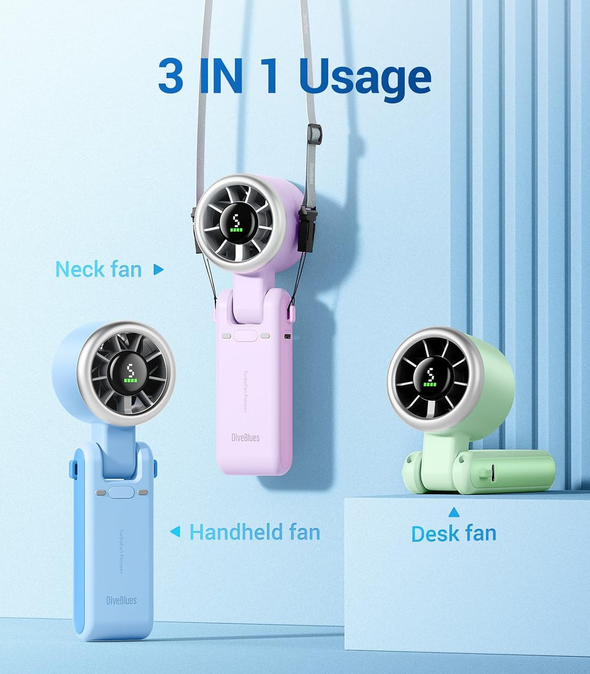 Diveblues Portable Handheld Turbo Fan