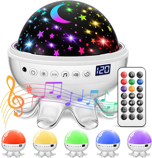 Baby Sound Machine with 30 Soothing Sounds,Night Light Projector with Star