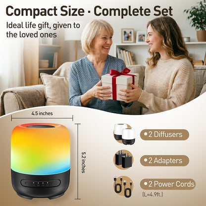 Essential Oil Diffuser, 300ml Ultrasonic Aromatherapy Oil Diffuser & Humidifier with 7 Color Night Lights, Quiet 20dB Operation for 12 Hours, for Home, Bedroom, Office (1)