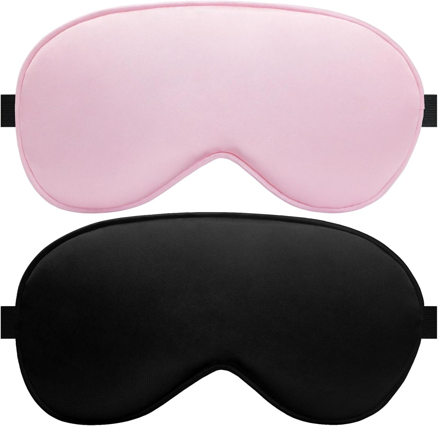 Sleep Eye Mask for Men Women, Lash Extensions 3D Sleeping Mask, Travel Blackout Night Blindfold Eye Shade Cover with Adjustable Strap (Black)