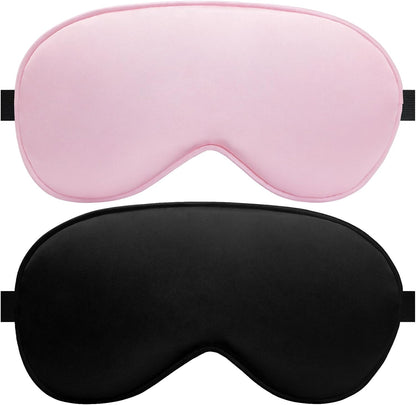 Sleep Eye Mask for Men Women, Lash Extensions 3D Sleeping Mask, Travel Blackout Night Blindfold Eye Shade Cover with Adjustable Strap (Black)
