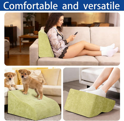Foot Rest for Under Desk at Work, Ergonomic Under Desk Footrest with Washable Cover for Office, Home & Gaming Leg Elevation Pillow Black