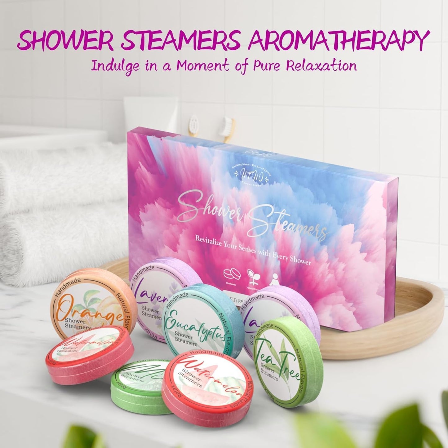 Shower Steamers Aromatherapy 8 Pack - Gifts for Women, Shower Bombs with Essential Oils, Self Care and Stress Relief Stocking Stuffers, Relaxation Birthday Gifts for Women and Men