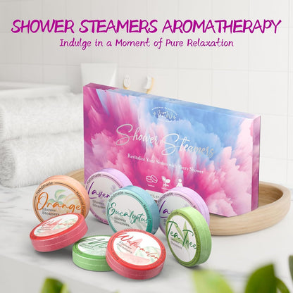 Shower Steamers Aromatherapy 8 Pack - Gifts for Women, Shower Bombs with Essential Oils, Self Care and Stress Relief Stocking Stuffers, Relaxation Birthday Gifts for Women and Men