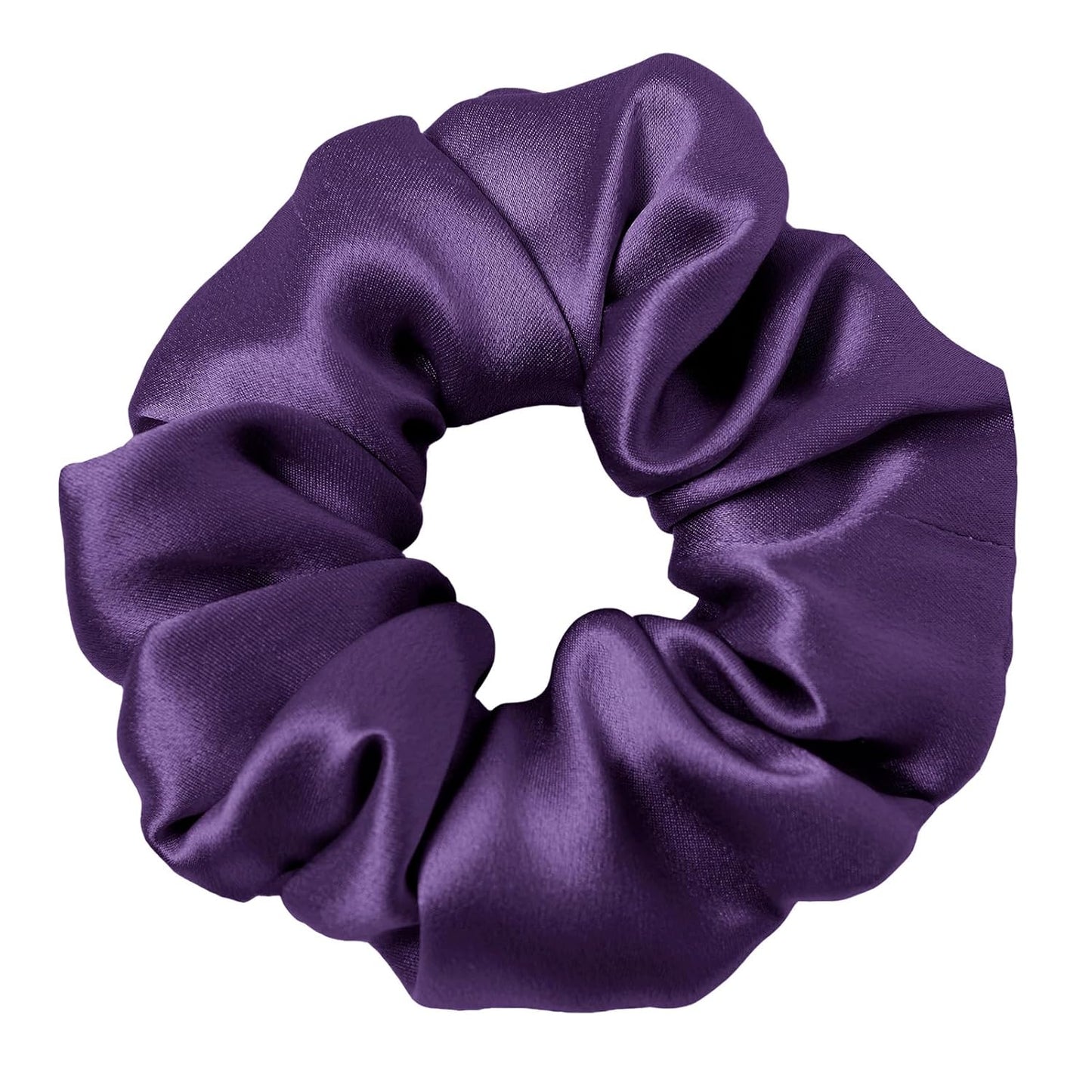 LILYSILK Silk Hair Scrunchies / Ties for Frizz & Breakage Prevention, 100% Mulberry, No Damage, Elastic ponytail Holders, 1Pc, Coffee - Colors A