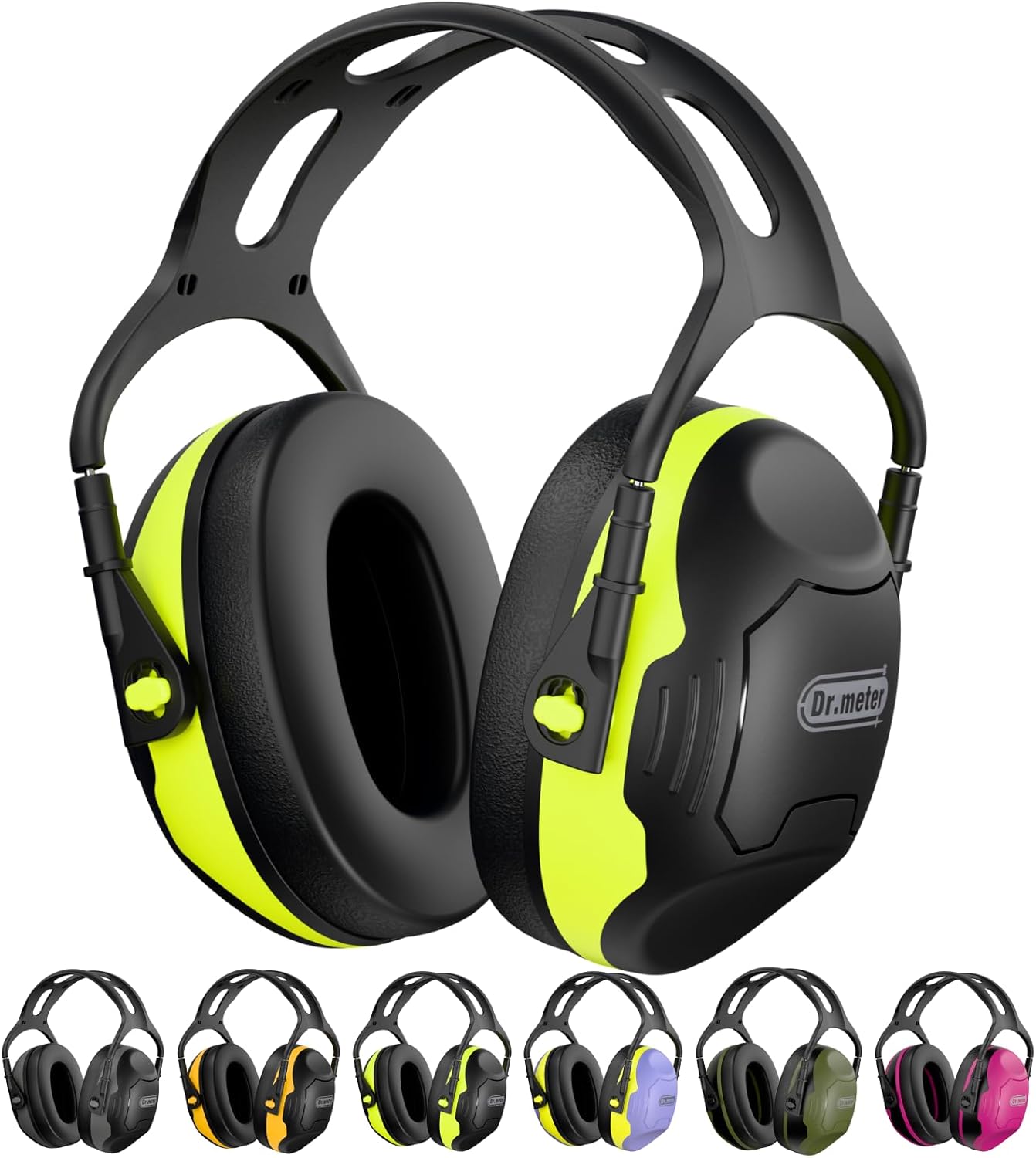 Dr.meter Ear Protection Ear Muffs, Noise Cancelling Headphones for Adults Kids 31dB Earmuffs for Noise Reduction, Hearing Protection for Shooting Gun Range, Mowing, Monster Jam, Sensory, Fireworks