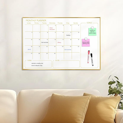 Dry Erase Calendar Whiteboard, 24''x18'', Monthly White Board Planner