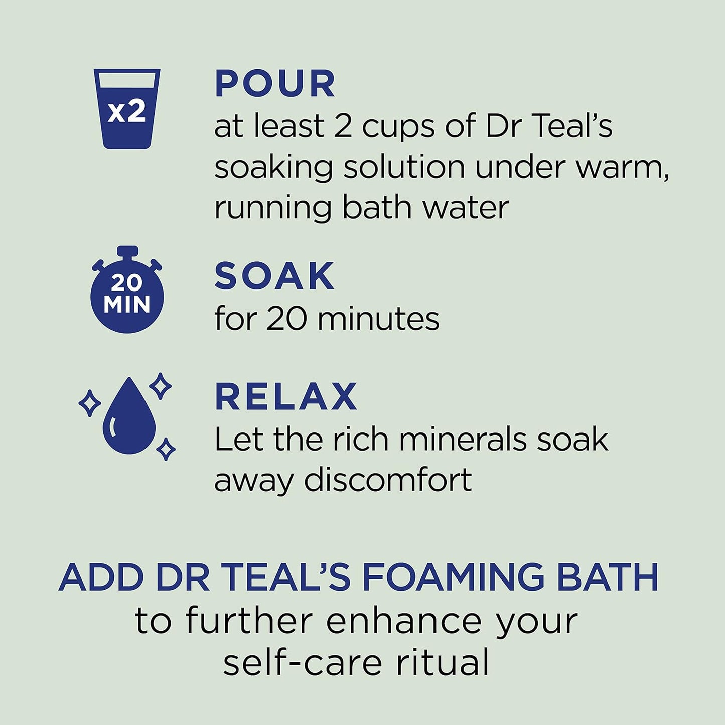 Dr Teal's Epsom Salt Magnesium Soak, Relax & Relief with Eucalyptus & Spearmint Essential Oils, 3 lbs