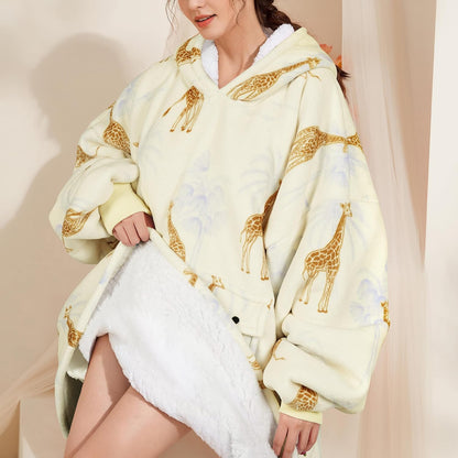 Narecte Cozy Oversized Blanket Hoodie Wearable Blanket Adults Soft Hooded Blanket Hoodie Birthday Gifts for Women Christmas - Colors A