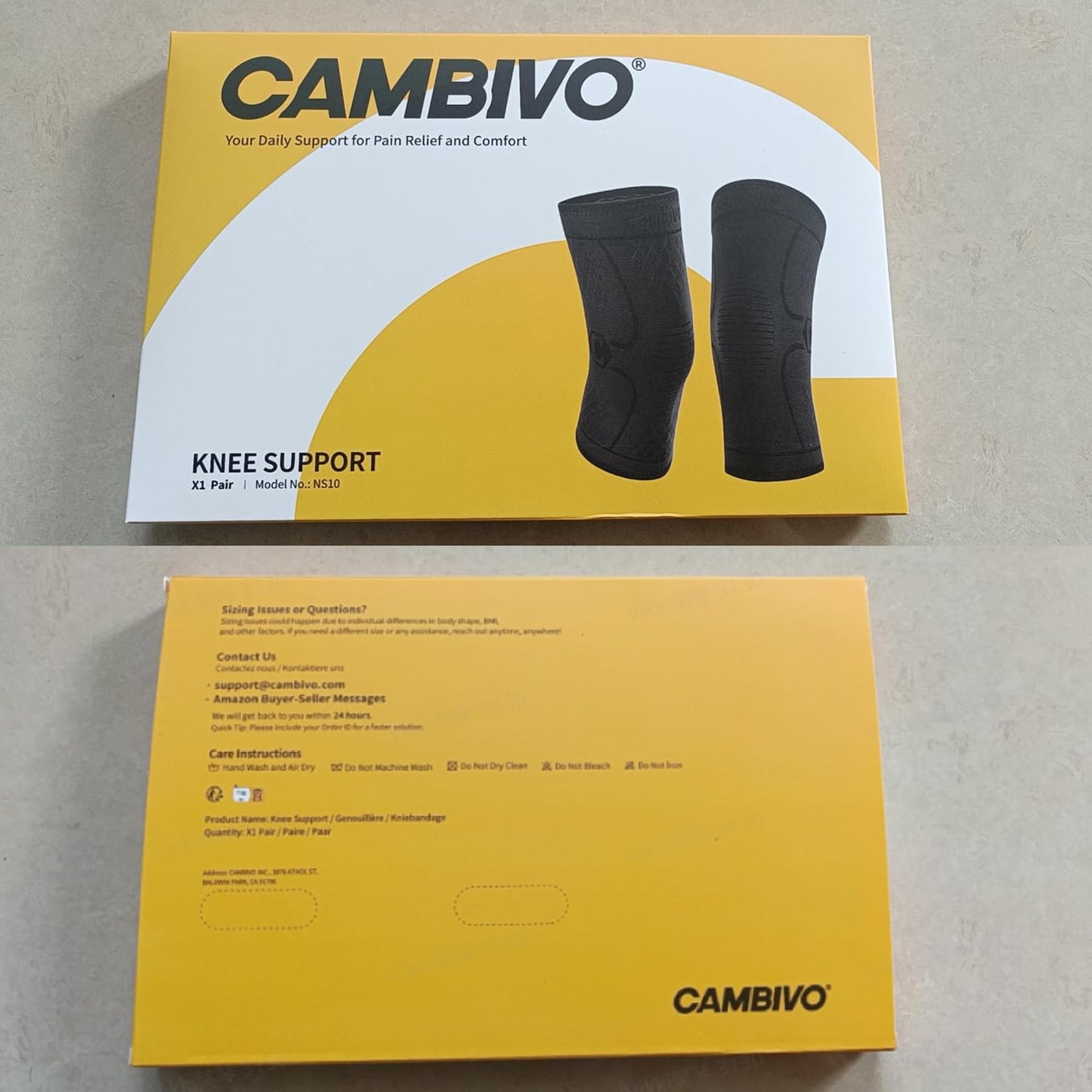 CAMBIVO 2 Pack Knee Braces for Women & Men, Knee Compression Sleeves for Knee Pain Relief, Knee Support with Non-Slip Silicone, Breathable, for Running, Workout, Weightlifting & Daily Use, Arthritis Support (Black, Medium)