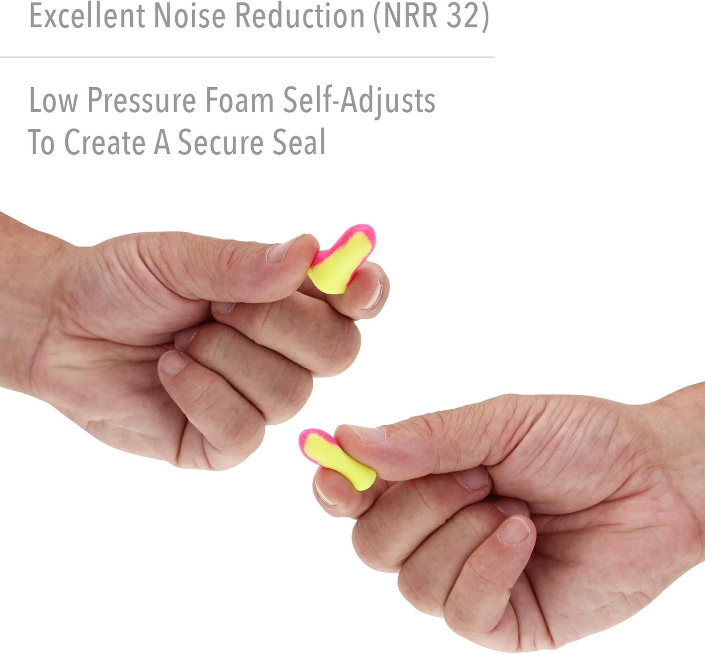 Howard Leight by Honeywell Laser Lite High Visibility Disposable Foam Earplugs, Pink/Yellow , 200-Pairs (LL-1) - 3301105