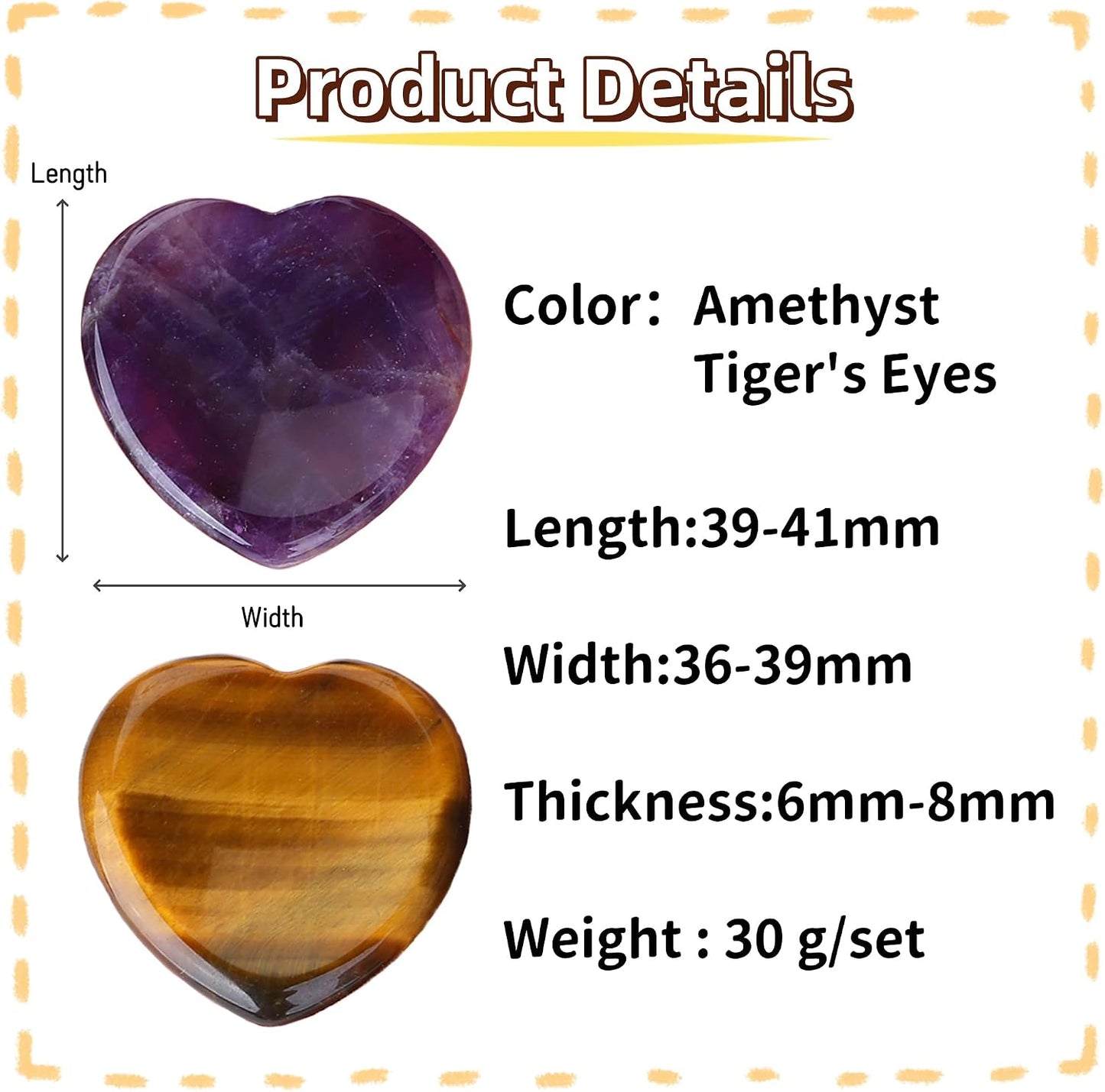 YATOJUZI Thumb Worry Stones for Anxiety Stress Relief Items Healing Crystals Natural Amethyst Rose Quartz Crystal Palm Pocket Stone Gemstones Meditation Reiki Spiritual Gifts for Women Men 2PCS