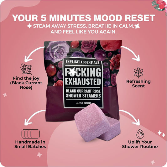 Explicit Essentials B Relax Shower Steamers | Lavender Mint Aromatherapy Shower Steamers for Relaxation & Stress Relief | Spa Shower Gift for Self-Care, Birthdays & Holidays