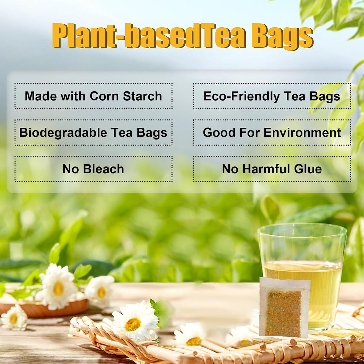 Premium Turmeric, Ginger, Cinnamon Blend Tea Bags, 100% Natural & No Additives & Caffeine Free. (1BOX)