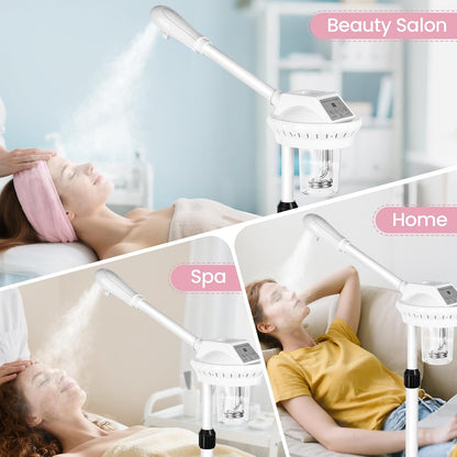 Professional Facial Steamer for Deep Cleansing and Hydration, More Steam