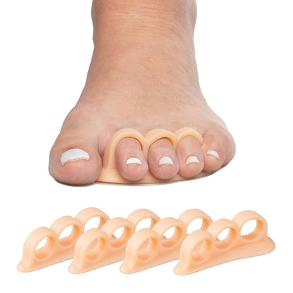 ZenToes Hammer Toe Corrector for Women & Men | Triple Loop Gel Toe Spacers & Separators | Realign Bent, Crooked, Curled, Claw, Hammertoes | Firm Support for Straightening | 4 Pack, Clear