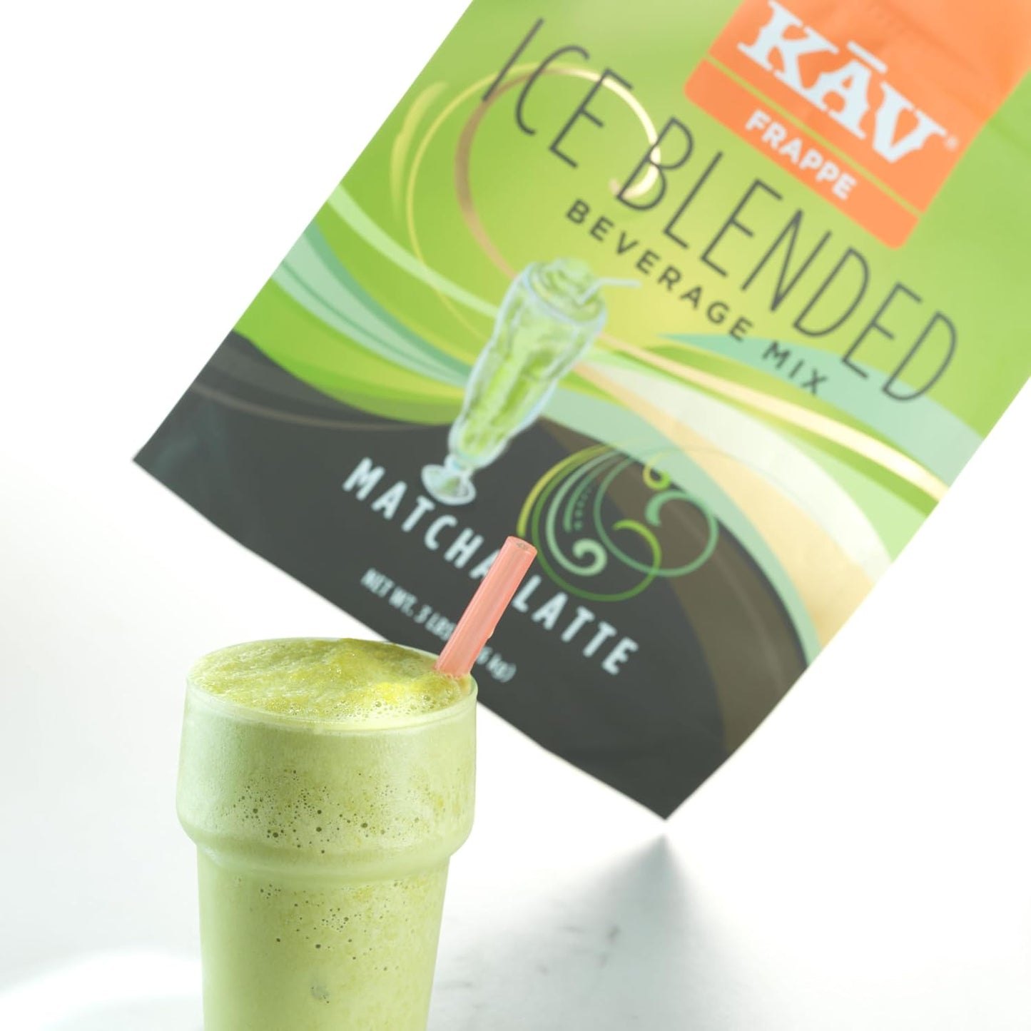 KAV FRAPPE - Ice Blended Beverage Mix Frappe Matcha Latte (3LBS)