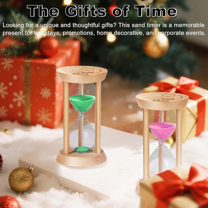 2 Minute Wooden Sand Timer,2 Min Hourglass, Small Sand Watch, Reloj De Arena, Hour Glass Sandglass for Home, Office, Decorative, Game, Classroom