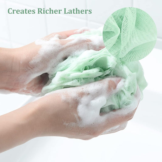 Fu Store Loofah Sponge Shower Loofahs 4 Colors Bath Sponges Body Scrubbers
