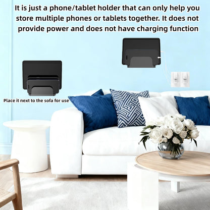 Wall Mount Phone Storage Shelf with 4-Slot Docking Station