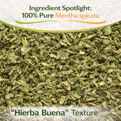 Spearmint Herbal Tea (Hierba, Yerba-Buena) - 4 oz (113g) - Authentic 100% Natural Dried Mentha Spicata Leaves - Caffeine-Free, Vegan & Non-GMO - Premium Loose Leaf - by BEXPERTSUSA