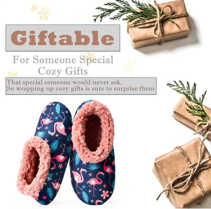 Cozylook Fuzzy Slippers for Women Indoor Soft Sole Slipper Socks with Non Slip Grippers Warm Fluffy
