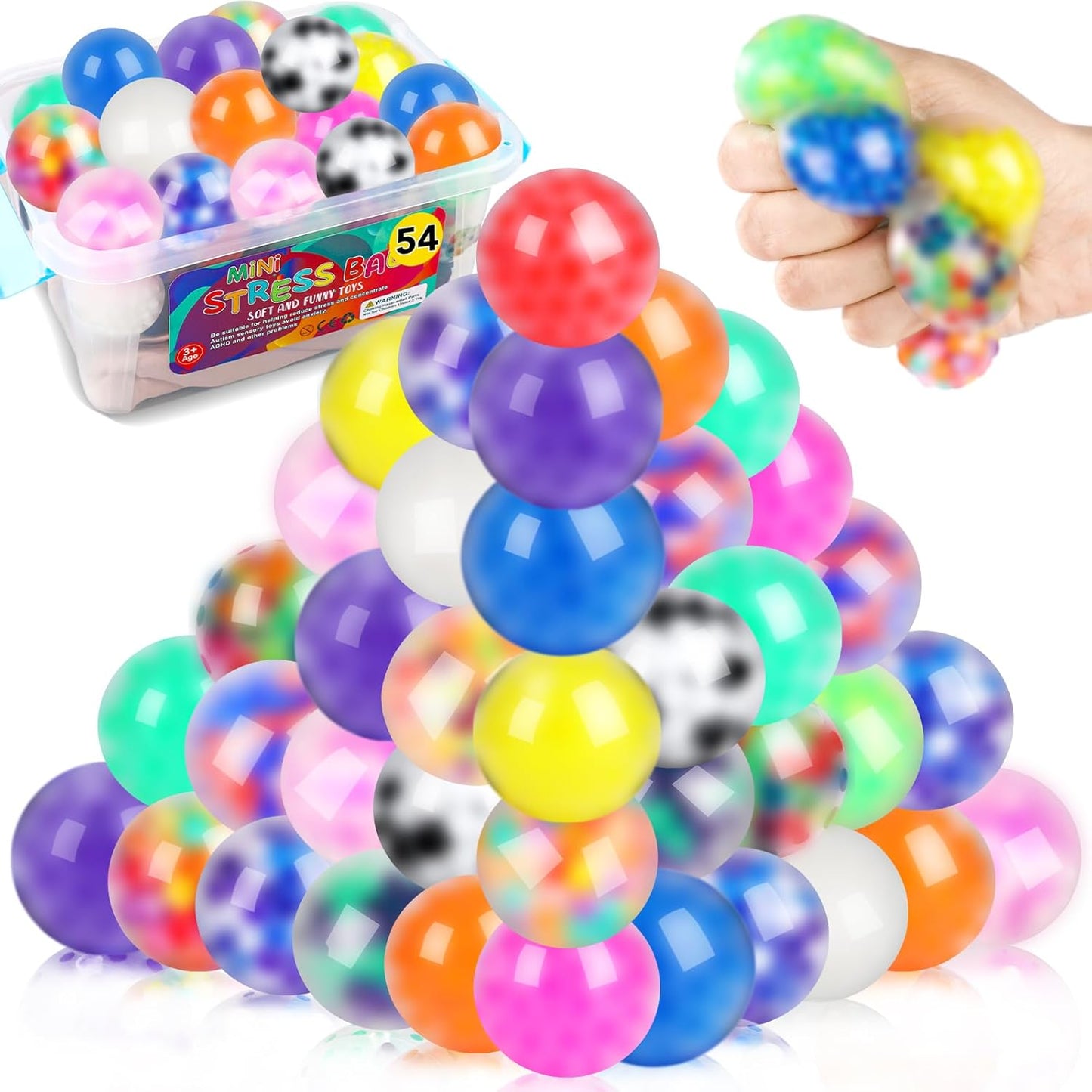 VESPRO 12 Pack Fidget Stress Balls for Adults, Cute Octopus Stress Sensory Stress Ball, Bulk Squishy Squeeze Ball Toys Set for Classroom Prizes and Birthday Party Favors