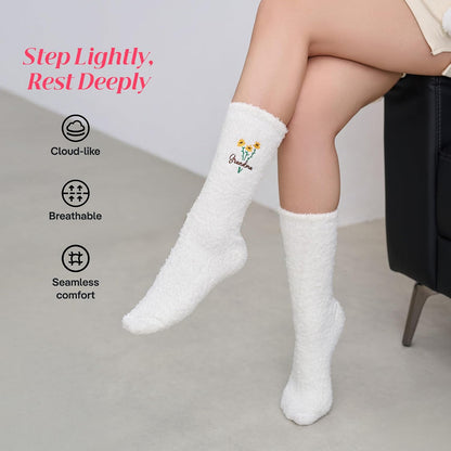 COOLMATE Fuzzy Socks for Women Gift Box – Cozy Soft Cloud Socks for Spa Home, Mother’s Day Gifts for Mom Grandma