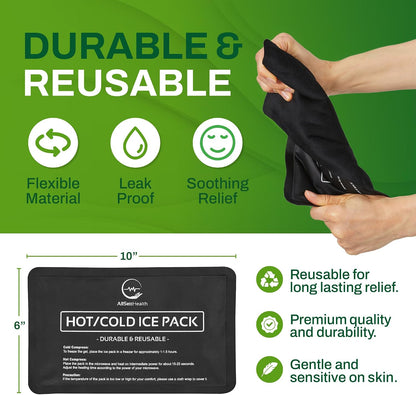 Reusable Hot and Cold Ice Packs for Injuries Reusable – 7 Piece Flexible Ice Packs in Multiple Shapes and Sizes – Multi Use Ice Pack for Back Pain Relief, Neck, Shoulder