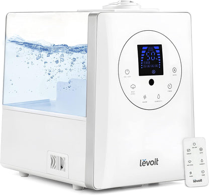 LEVOIT OasisMist 1000S (10L) Smart Humidifier for Home Large Room Bedroom, Last 100 Hours Suitable for Indoor Plant, Cover up to 600ft², Easy Top Fill, Remoter & Voice Control, Auto Mode, Quiet, White