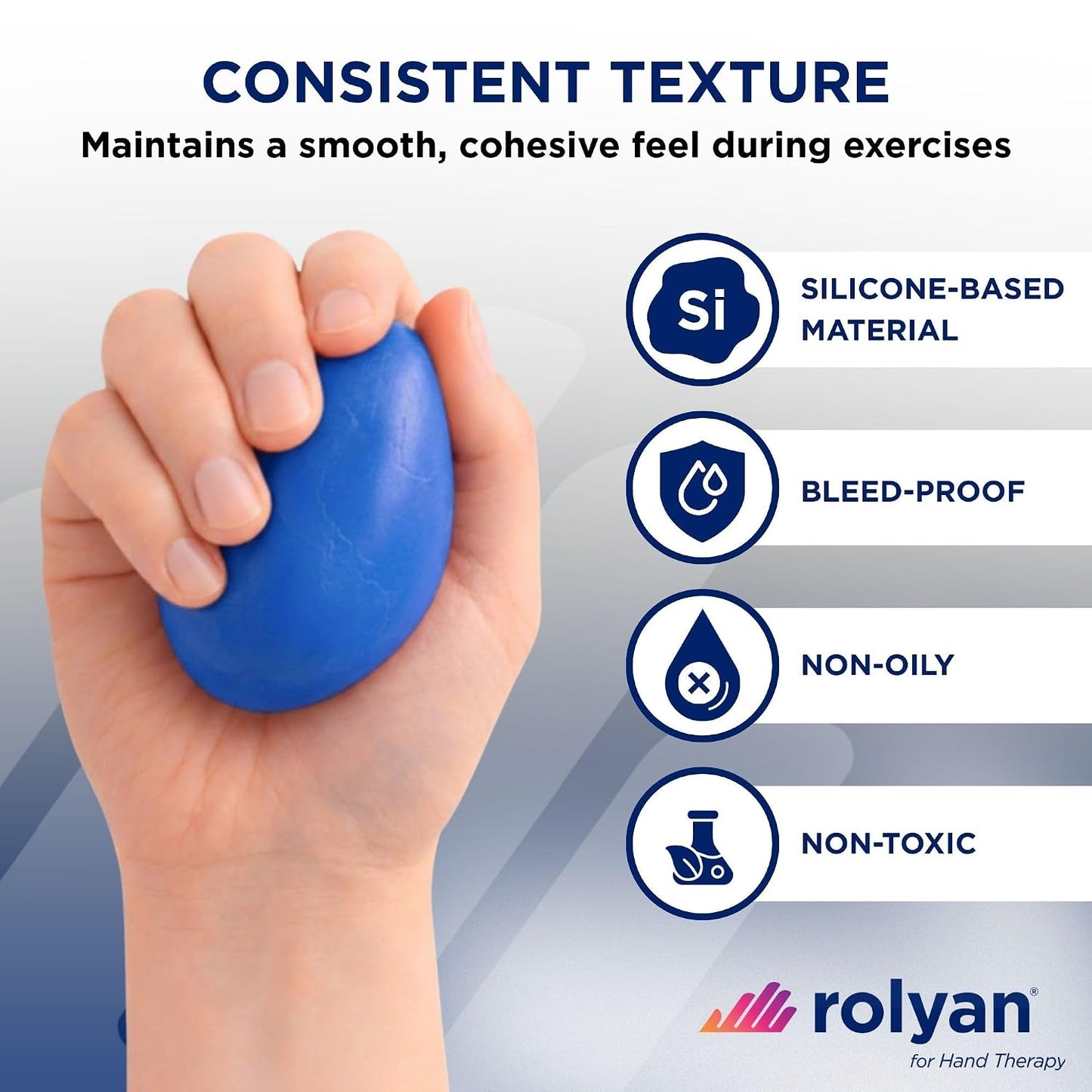 Sammons Preston Therapy Putty, Therapeutic Hand Exerciser, Theraputty for Finger and Hand Rehabilitation, Exercise Putty to Improve Hand Grip Strength, Occupational Therapy, 4 Ounce, Firm, Blue