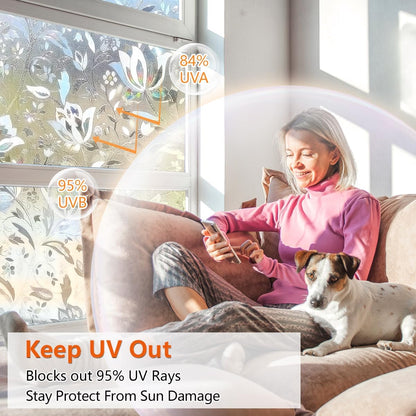 Bloss Blackout Window Film Privacy, 100% Sun Blocking Privacy Film for Glass, Removable Room Darkening Black Out Window Tint, Static Cling Frosted Glass Film (Black/Matte, 17.7" x 78.7")