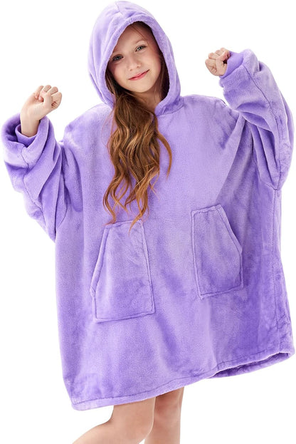 Aemicion Strawberry Blanket Hoodie,Oversized Sherpa Wearable Hooded Blanket,Warm Cozy Sweatshirt Gifts for Women Girls Adult