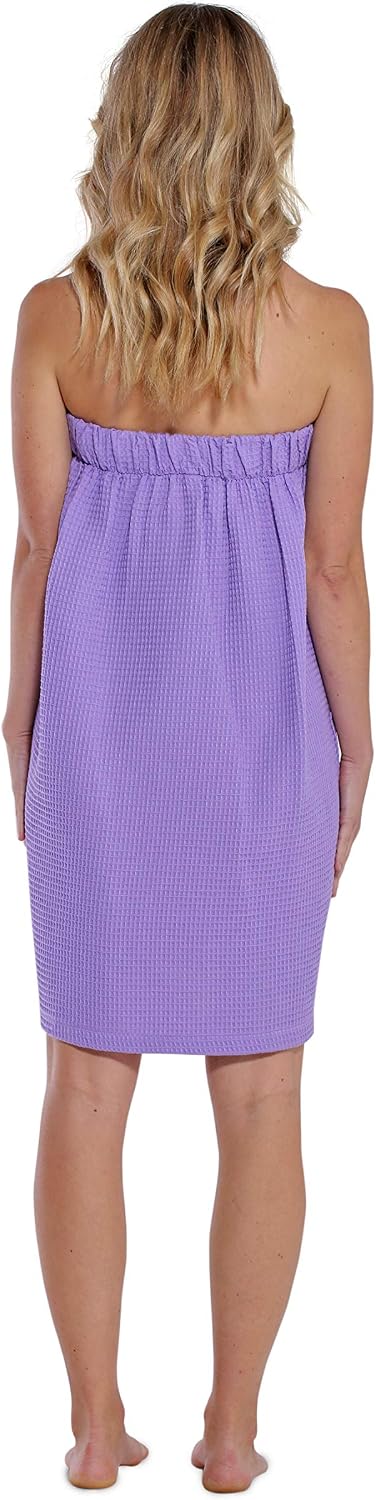 Turquaz Lightweight Knee Length Waffle Robes For Women Spa Bath Waffle