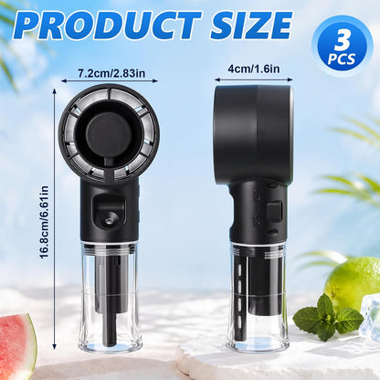 3 Pack Mini Portable Misting Fan Handheld with 4 Speed, Colorful