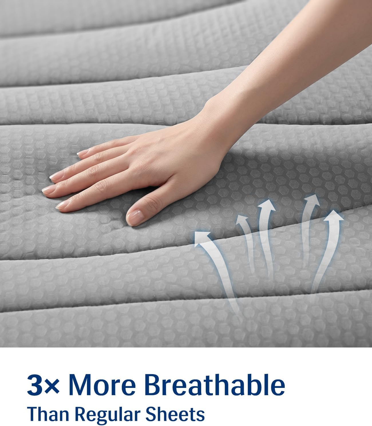 Elegear Cooling Mattress Pad King, Upgraded Arc-Chill® 3.0 + PCM Cooling, Stay Cool All Night, Breathable & Soft, Deep Pocket 18", Washable Mattress Protector for Hot Sleepers, Gray