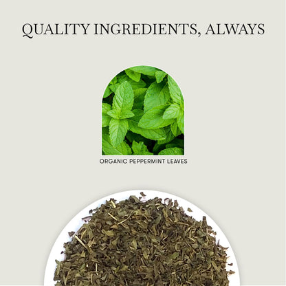 Luxmi Estates Pure Peppermint Tea, 25 Tea Bags (50g, 1.76oz) | USDA Organic Single-Ingredient Whole Leaf Peppermint | Caffeine-Free Herbal Infusion for Digestion, Refreshment & After-Dinner Sipping, Vegan & Non-GMO