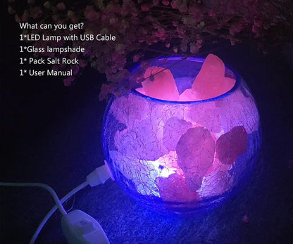 USB Himalayan Salt Lamp with Remote Control, 16 Colors Lighting & 4 Color Changing Mode Salt Rock Lamp, Used for Holiday Gift, Home Deco, Yoga, Office