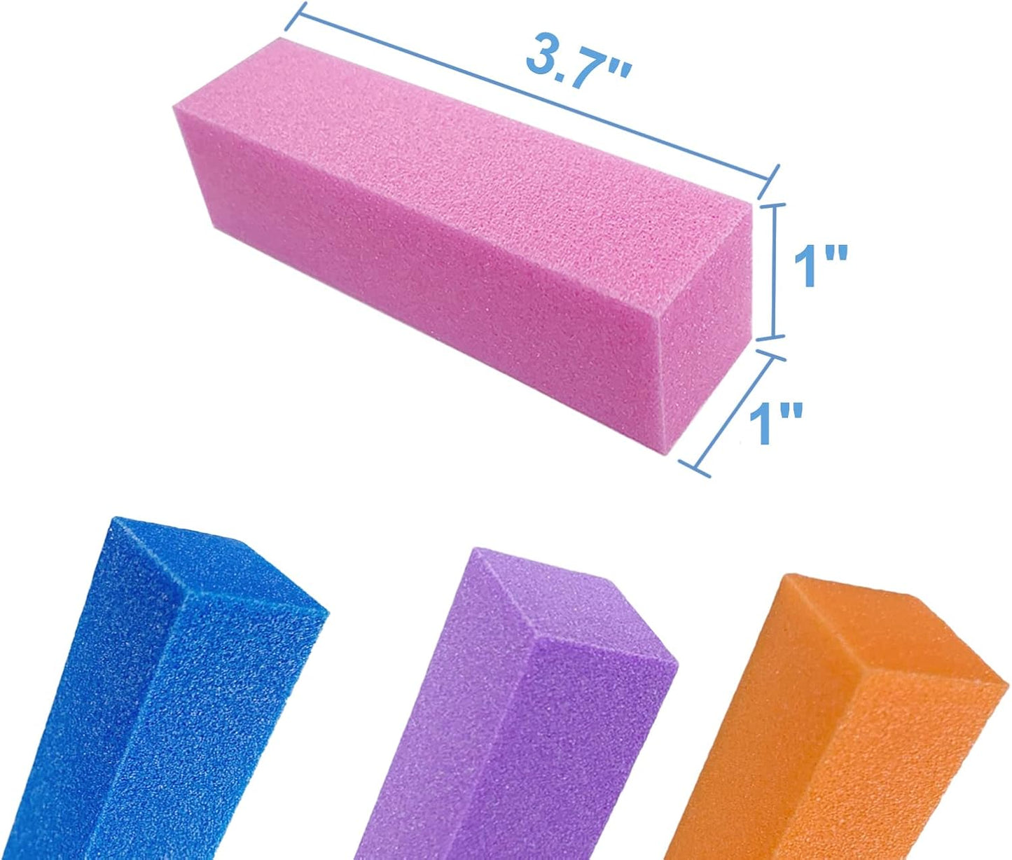 10 Pcs Nail Buffer Block for Acrylic and Natural Nails, 4 Sided Sanding Buffers for Gel Nails Fingernail Shine Buffing Filer Set, Professional Manicure Polisher Buffer Bulk Medium Grit (Purple)