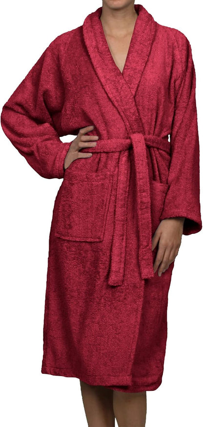 Cotton Unisex Terry Robe, Soft And Absorbent Robes For Men And Women, Bathroom Accessories