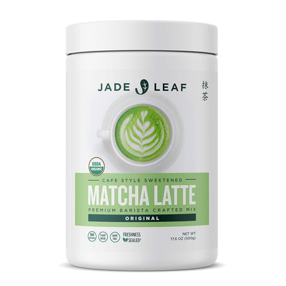 Jade Leaf Matcha Organic Matcha Latte Mix - Bulk Value Size - Lightly Sweet Japanese Matcha Powder with Organic Cane Sugar for Café Style Blend, 35.3 Ounce / 1000g (Pack of 1)