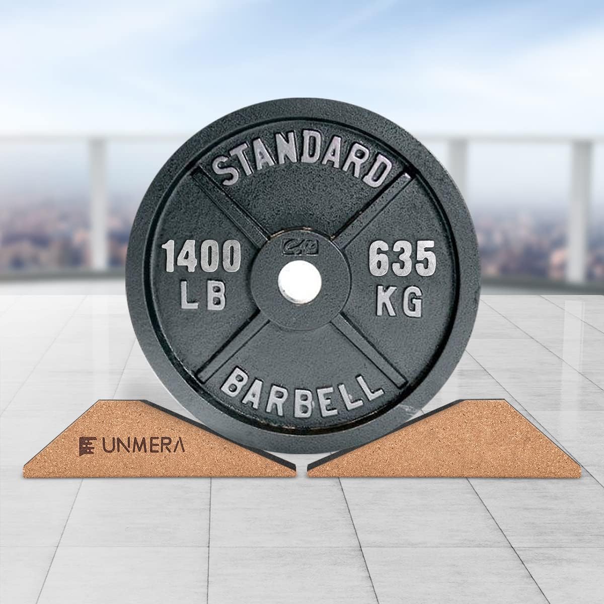 UNMERA Squat Wedge Block 2PCS Non Slip Professional Ramp, Platform for Heel Elevated Squats and Calf Raises