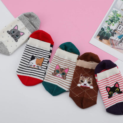 Jeasona Cute Cat Gifts for Women Animal Cat Socks Wife Mom Girlfriend Daughter
