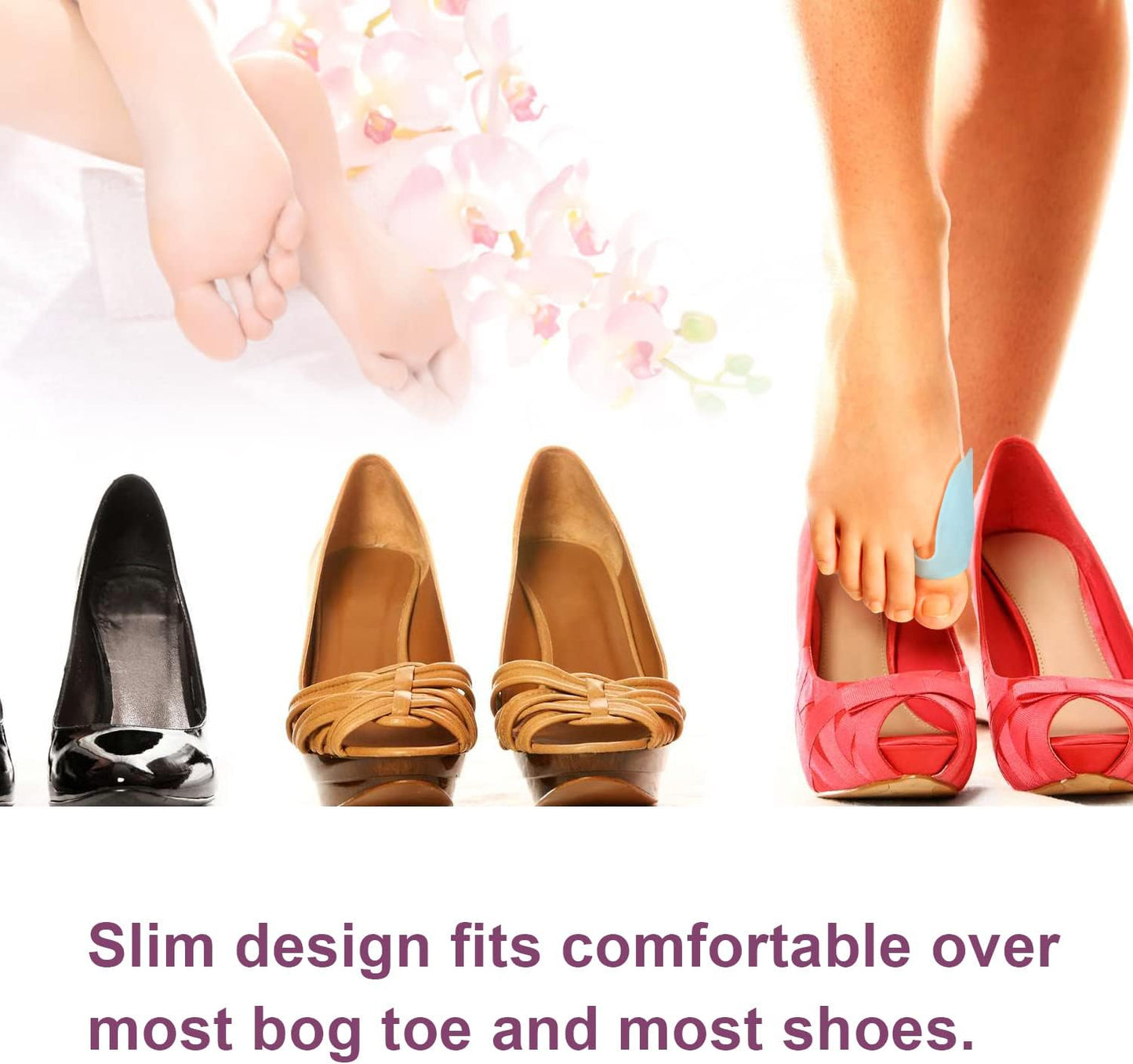Promifun Gel Bunion Protector Shield, 10 Pack of Bunion Pads and Cushions, Bunion Guard for Big Toe, Relieve Foot Pain from Friction, Rubbing and Pressure - Clear