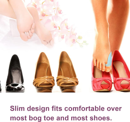 Promifun Gel Bunion Protector Shield, 10 Pack of Bunion Pads and Cushions, Bunion Guard for Big Toe, Relieve Foot Pain from Friction, Rubbing and Pressure - Clear