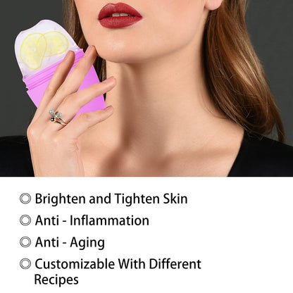 Evmliy 2Pack Ice Face Roller, Silicone Ice Roller for Face to Tighten and Lift Skin, for Face & Eye Puffiness Relief, Reusable Facial Mold for Neck to Enhance Natural Glow, Skin Care for Women Beauty