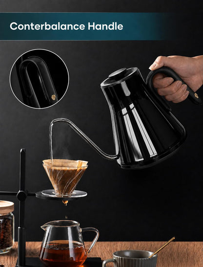INTASTING Gooseneck Electric Kettle with ±1℉ Temperature Control 0.9 Liter